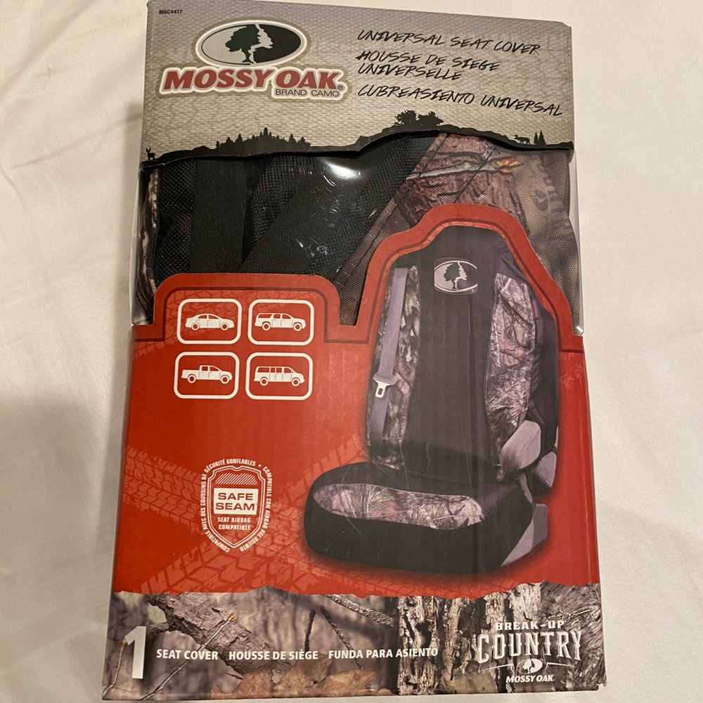 Seat cover, mossy oak brand break up country